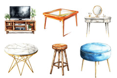 Home Furniture Clipart Bundle - CraftNest - Digital Crafting and Art