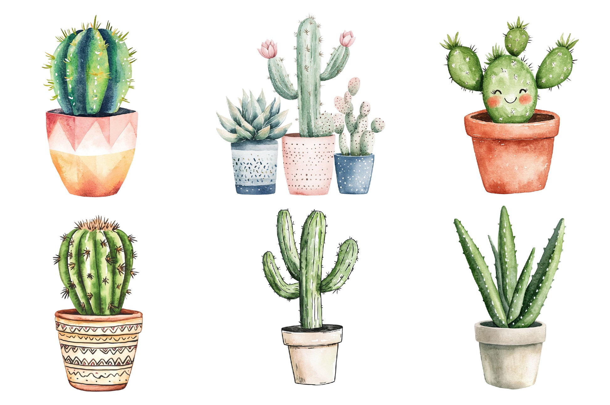 Cactus Doodle Clipart Bundle 1 - CraftNest - Digital Crafting and Art