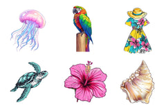 Summer Tropical Island Nature Clipart Bundle - CraftNest - Digital Crafting and Art