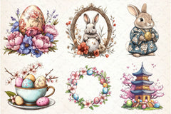 Chinoiserie Easter Clipart Bundle - CraftNest - Digital Crafting and Art