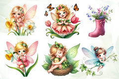 Spring Baby Fairy Clipart Bundle - CraftNest - Digital Crafting and Art