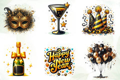 New Year Clipart Bundle - CraftNest - Digital Crafting and Art