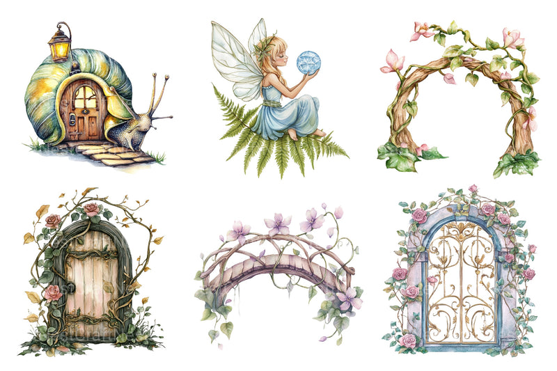 Fairy Garden Clipart Bundle - CraftNest - Digital Crafting and Art