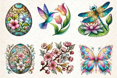 Stained Glass Spring Clipart Bundle - CraftNest - Digital Crafting and Art