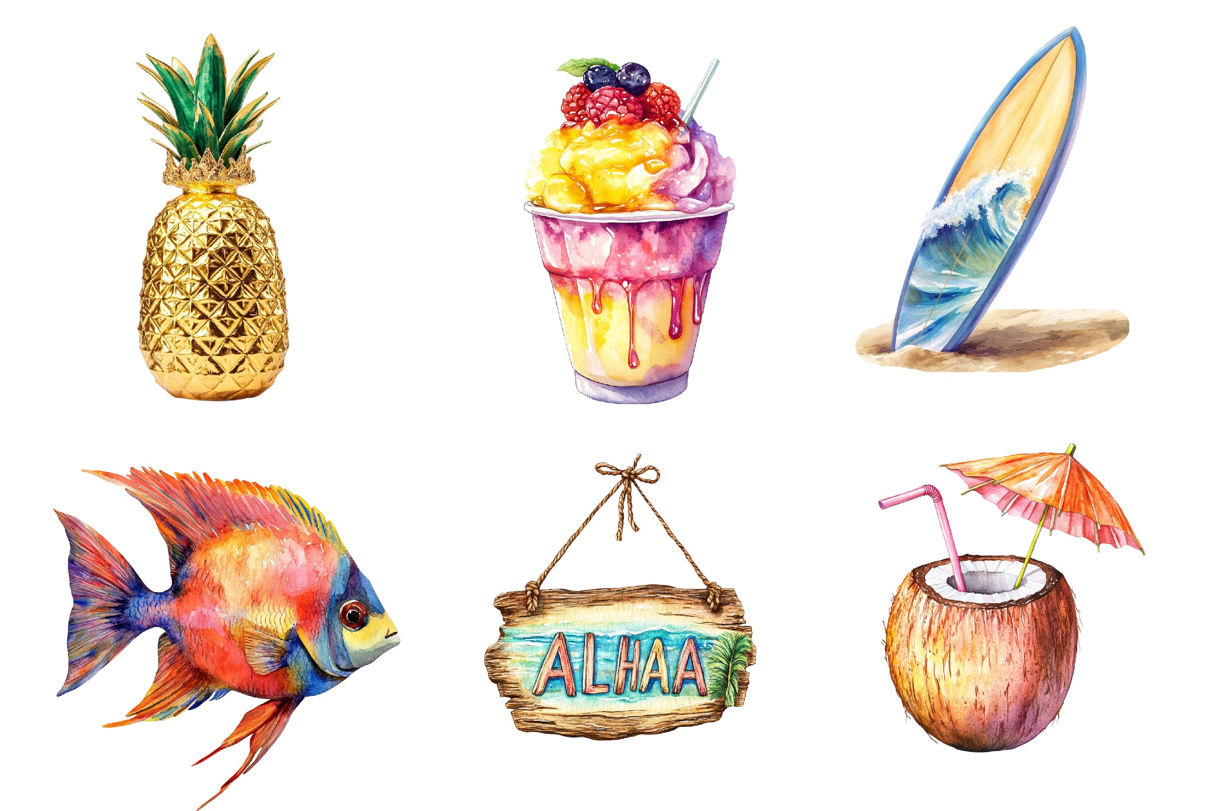 Hawaii Clipart Bundle - CraftNest - Digital Crafting and Art