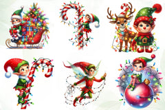 Christmas Elf Funny Elf Clipart Bundle - CraftNest - Digital Crafting and Art