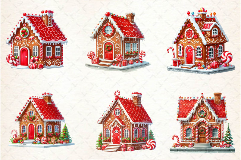 Gingerbread House Clipart Bundle - CraftNest - Digital Crafting and Art