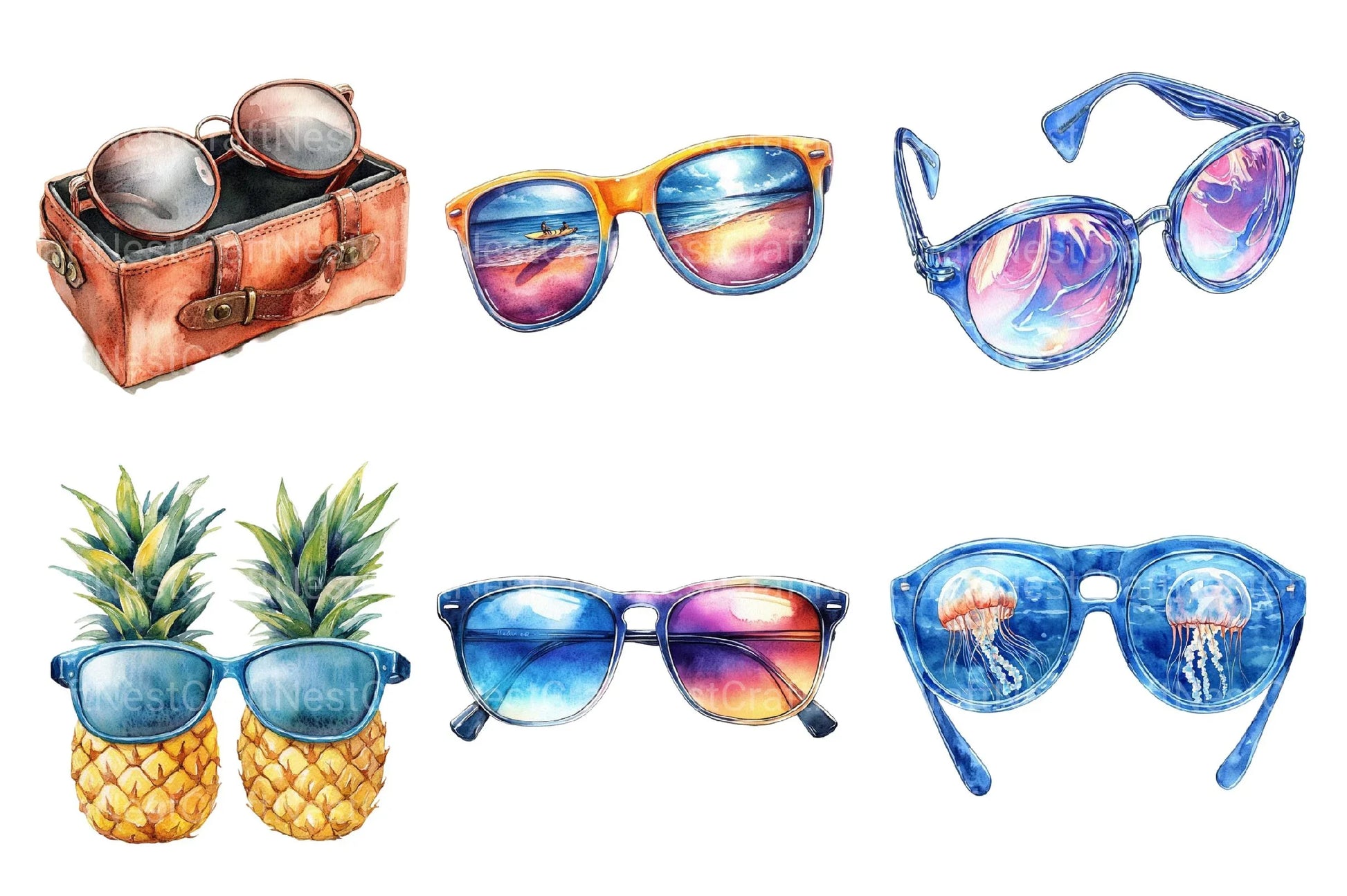 Sunglasses Clipart - CraftNest - Digital Crafting and Art