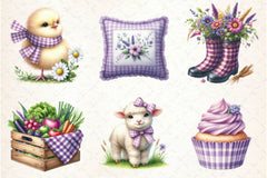 Gingham Spring Clipart Bundle - CraftNest - Digital Crafting and Art