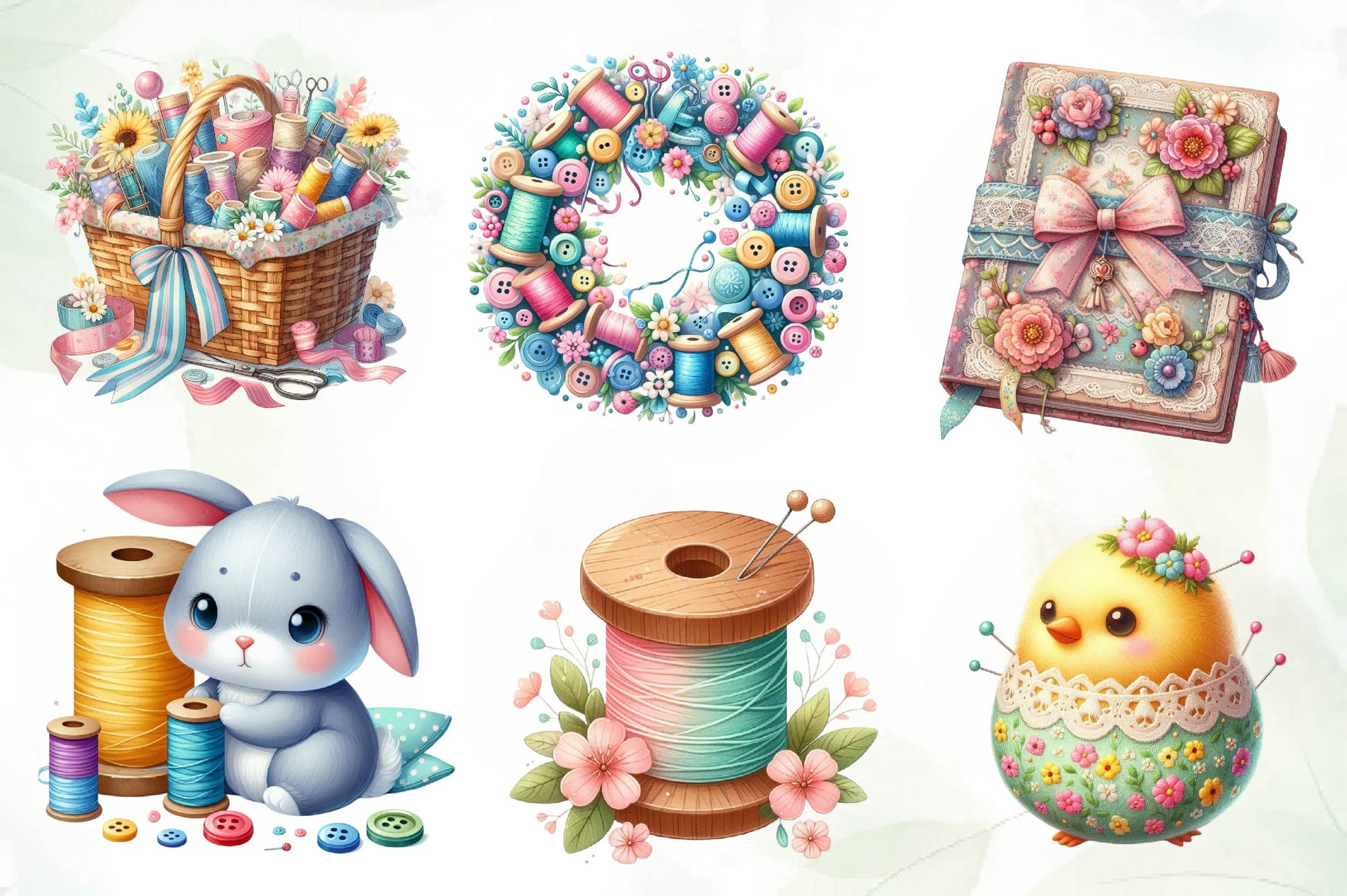 Spring & Easter Sewing Clipart Bundle - CraftNest - Digital Crafting and Art