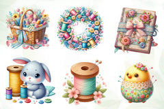 Spring & Easter Sewing Clipart Bundle - CraftNest - Digital Crafting and Art