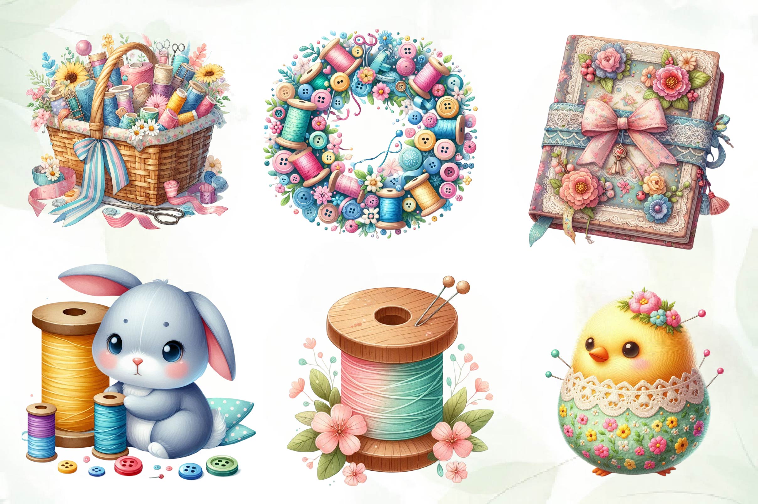 Spring & Easter Sewing Clipart Bundle - CraftNest - Digital Crafting and Art
