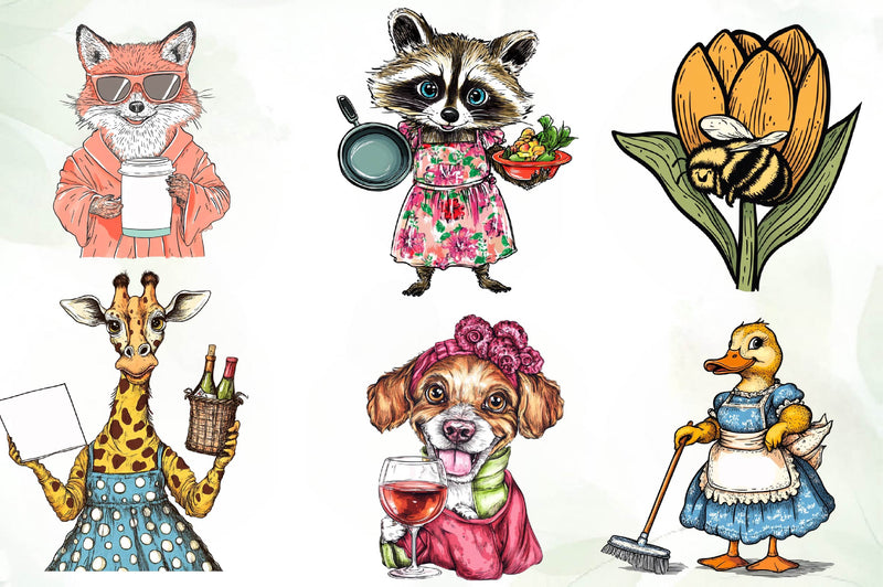 Sarcastic Animals Clipart Bundle - CraftNest - Digital Crafting and Art
