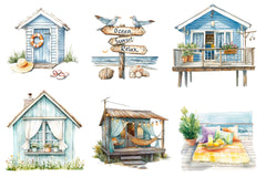 Summer Seaside Cottage Clipart Bundle - CraftNest - Digital Crafting and Art