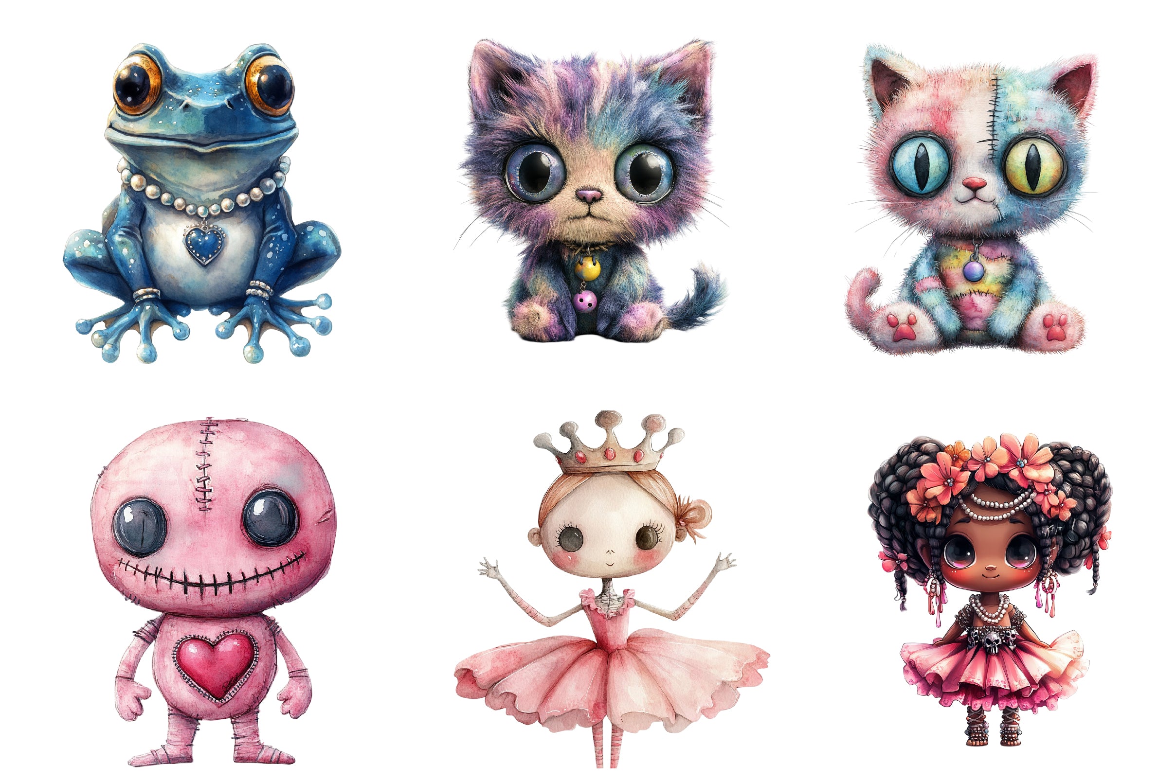 Coquette Halloween Voodoo Doll Clipart Bundle - CraftNest - Digital Crafting and Art