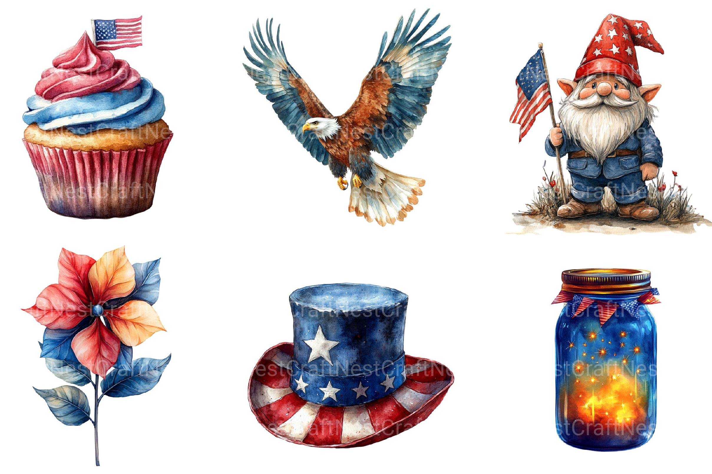 4th of July Clipart Bundle - CraftNest - Digital Crafting and Art