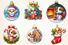 Christmas Dog Ornaments Clipart Bundle - CraftNest - Digital Crafting and Art