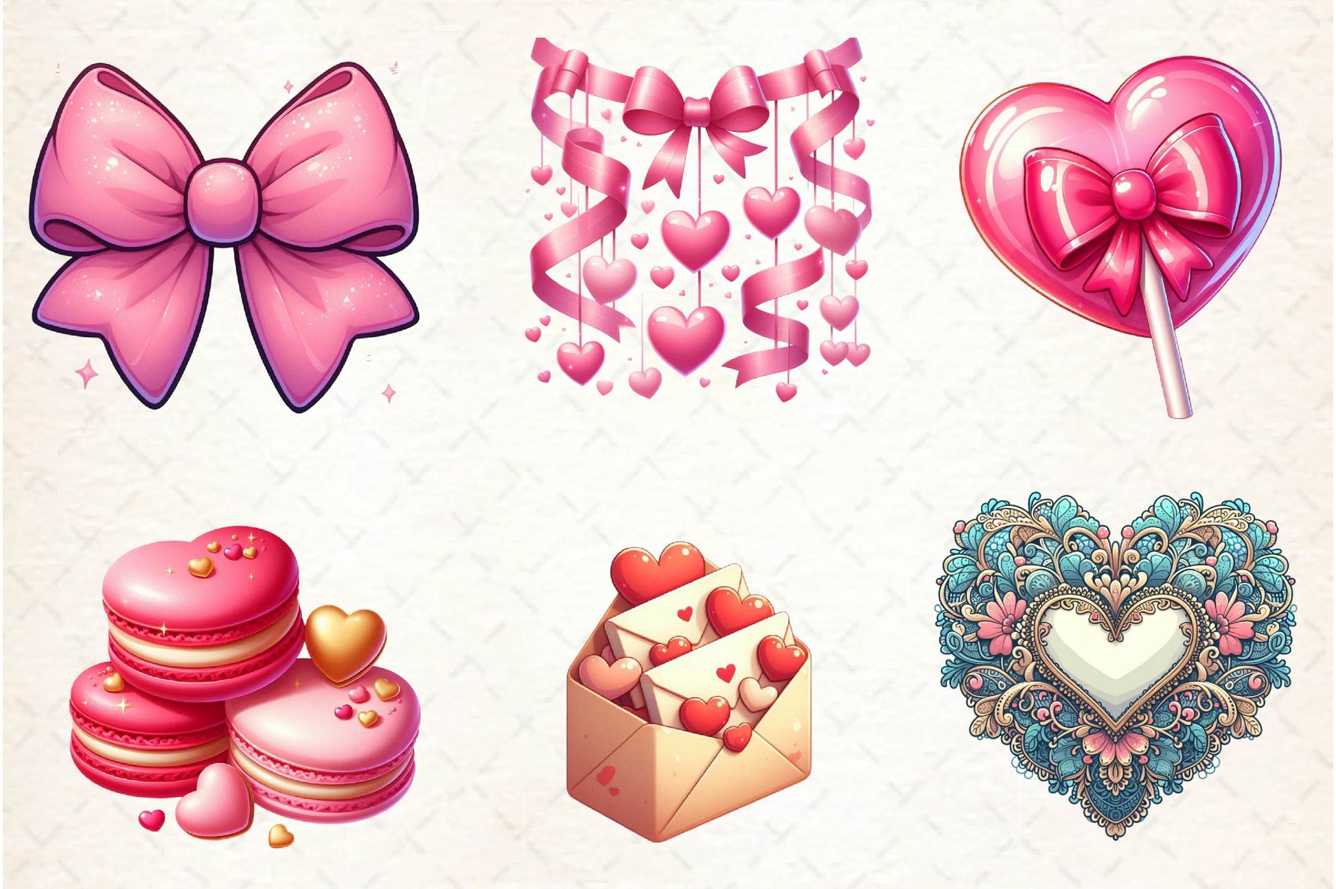 Coquette Valentine Clipart Bundle-1 - CraftNest - Digital Crafting and Art