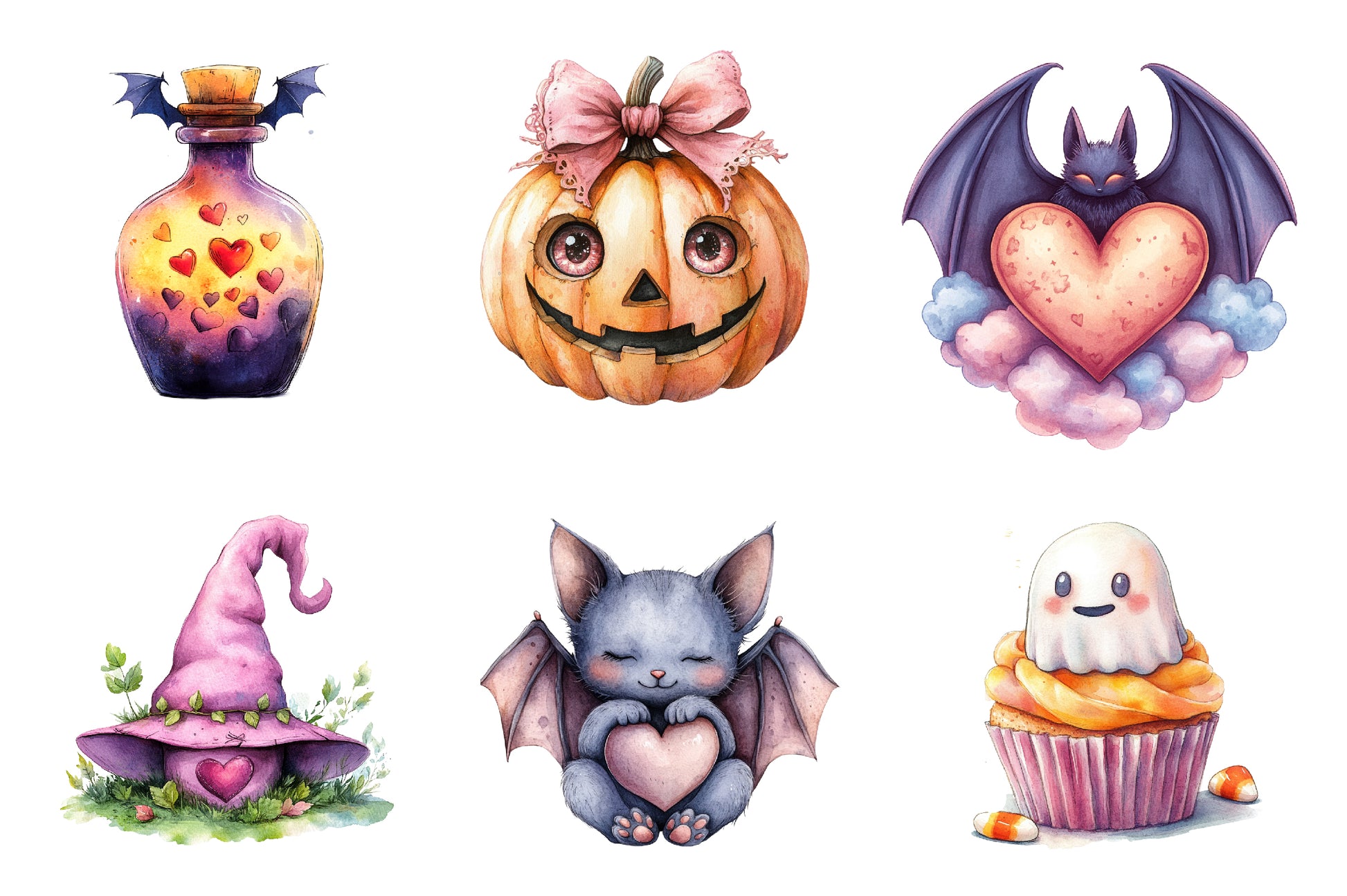 Cute Coquette Halloween Clipart Bundle - CraftNest - Digital Crafting and Art