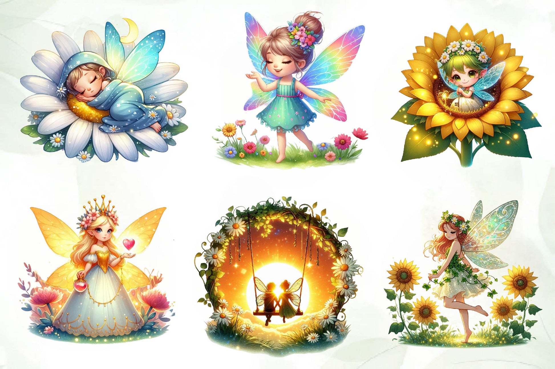 Blossoming Spring Fairy Collection Clipart Bundle - CraftNest - Digital Crafting and Art