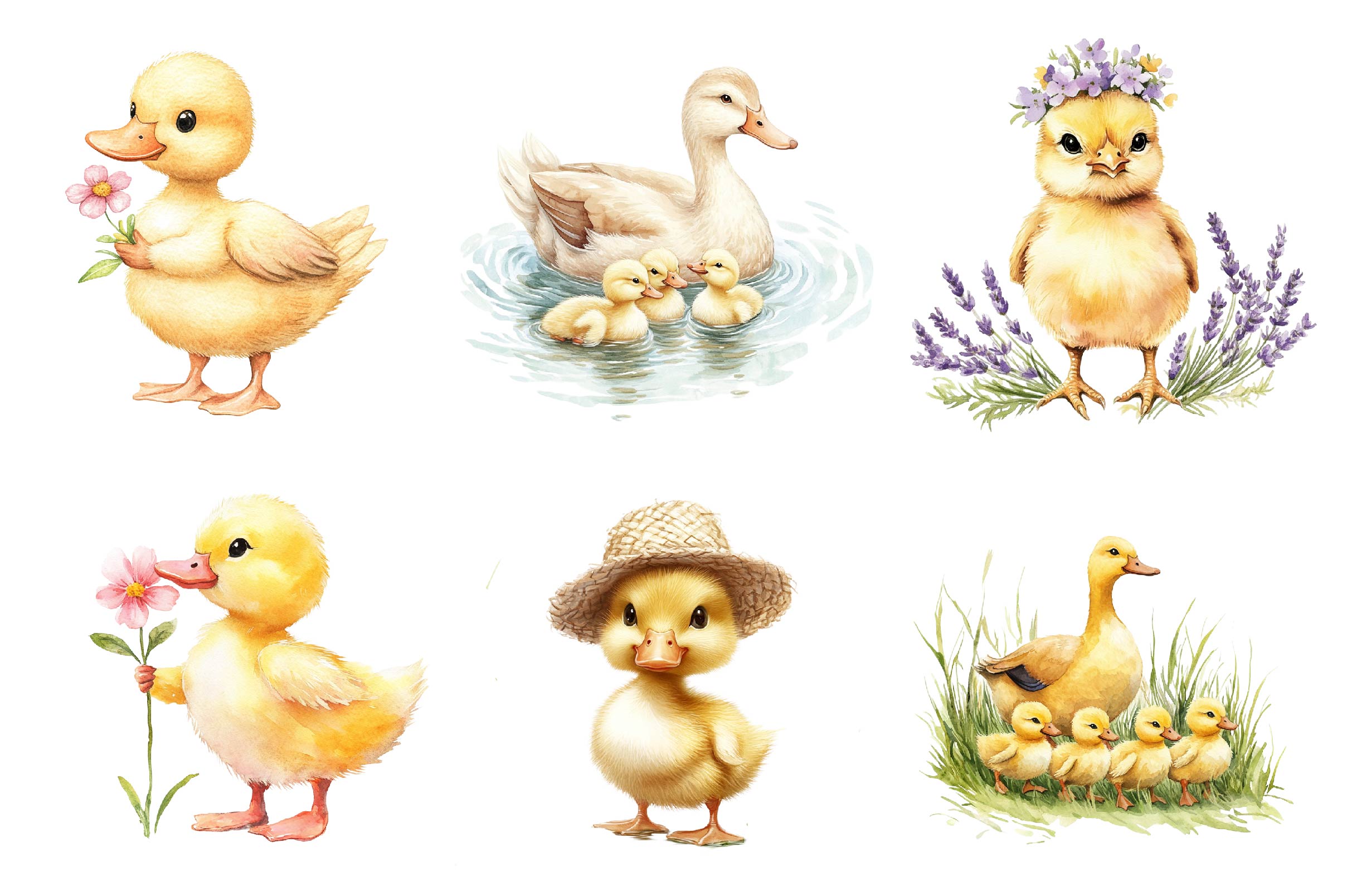 Duck & Duckling Clipart Bundle - CraftNest - Digital Crafting and Art