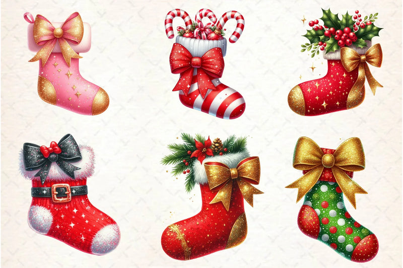 Christmas Socks Clipart Bundle - CraftNest - Digital Crafting and Art