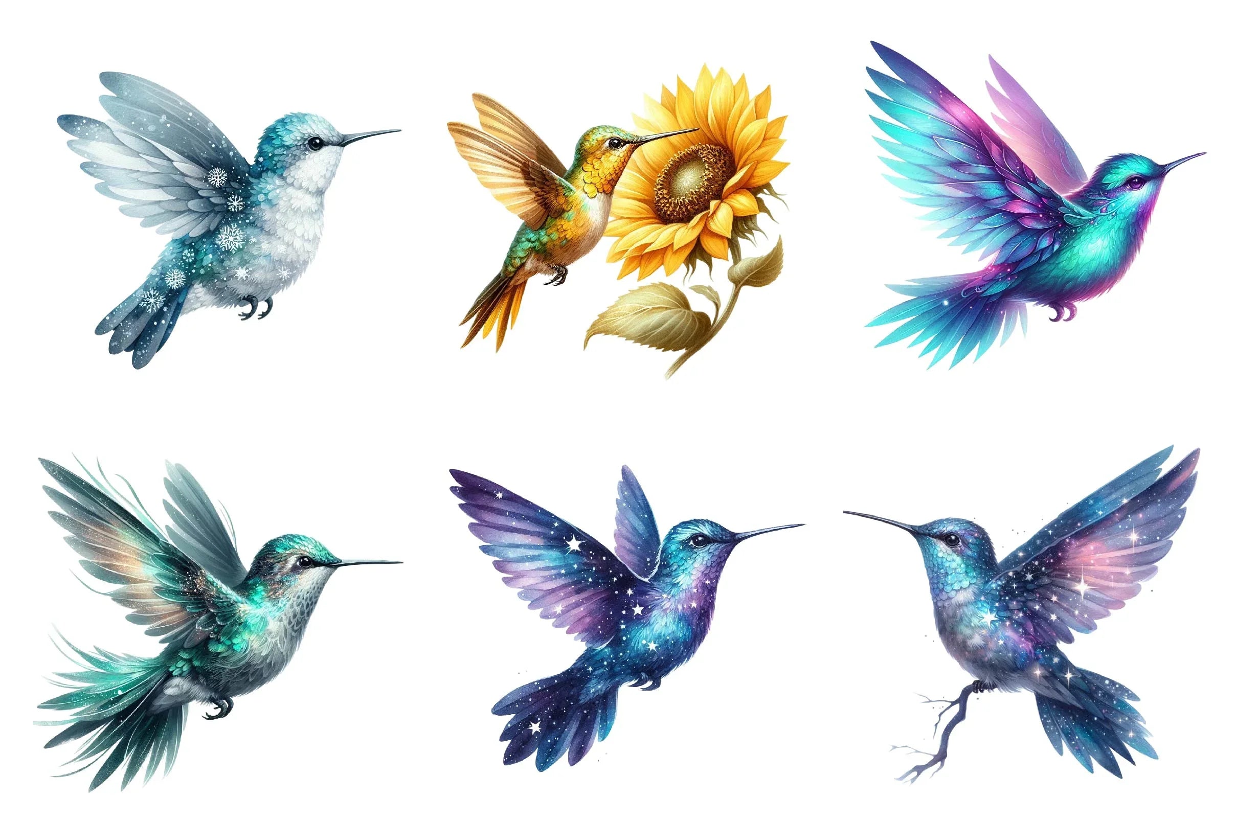 Hummingbird Collection Clipart Bundle - CraftNest - Digital Crafting and Art