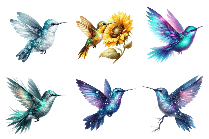 Hummingbird Collection Clipart Bundle - CraftNest - Digital Crafting and Art