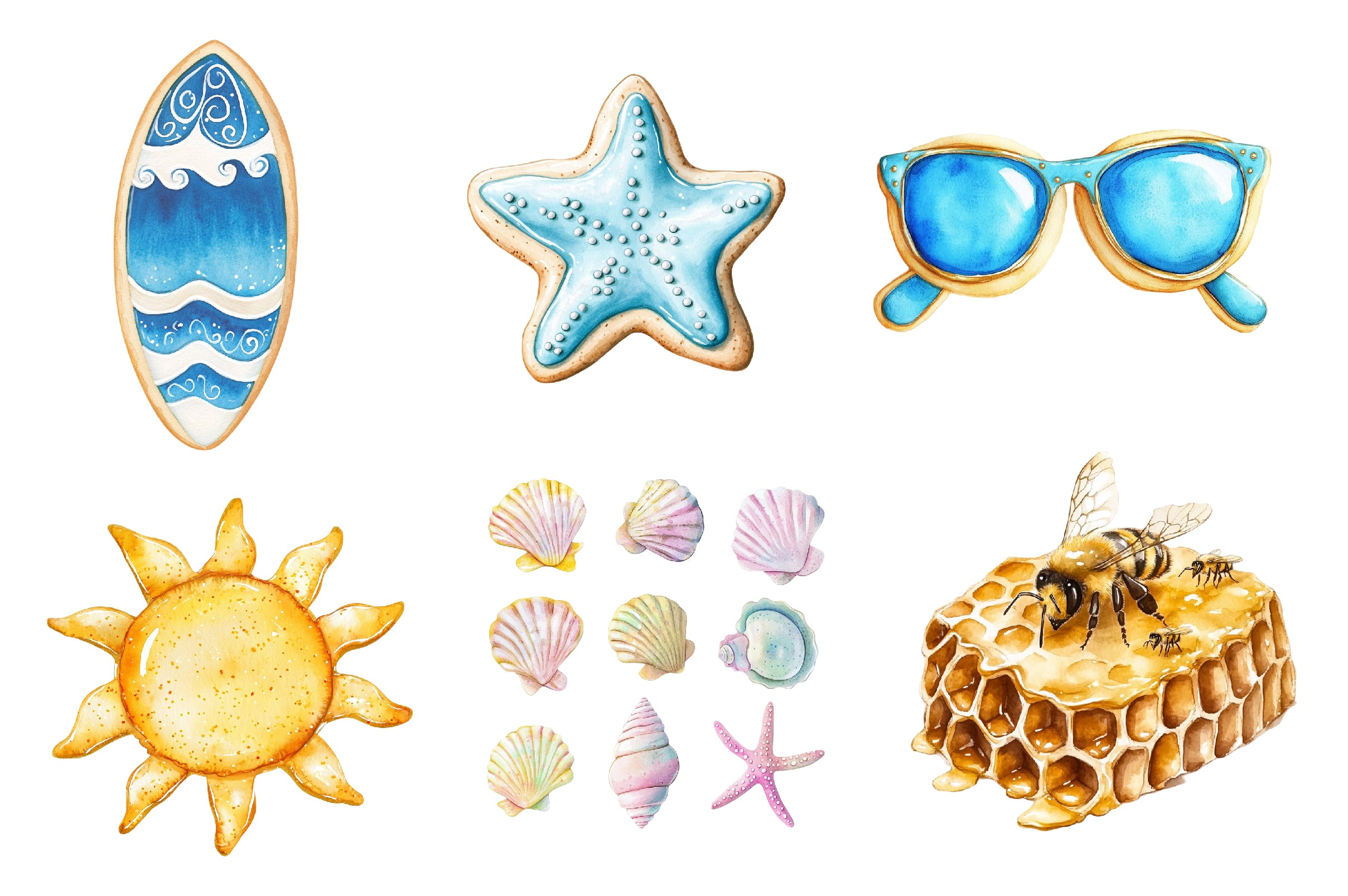 Summer Cookies Clipart Bundle - CraftNest - Digital Crafting and Art