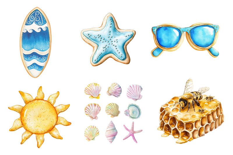 Summer Cookies Clipart Bundle - CraftNest - Digital Crafting and Art