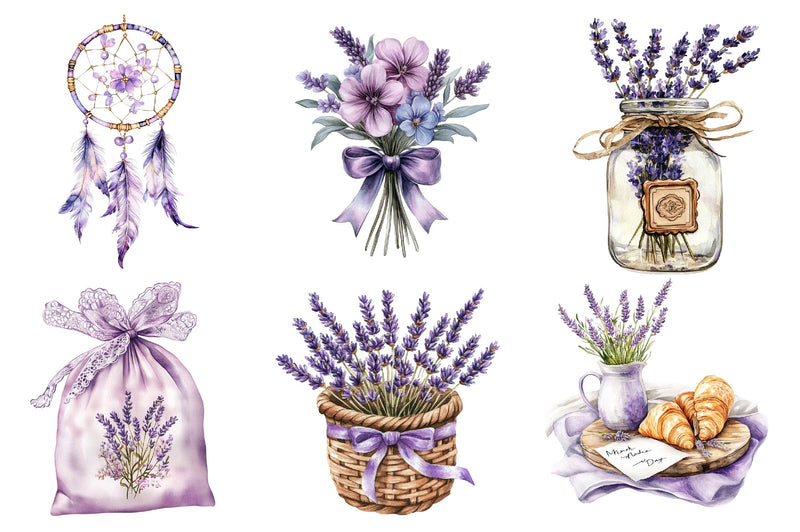 Lavender Mothers Day Clipart Bundle 1 - CraftNest - Digital Crafting and Art