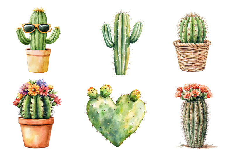 Summer Cactus Clipart Bundle - CraftNest - Digital Crafting and Art