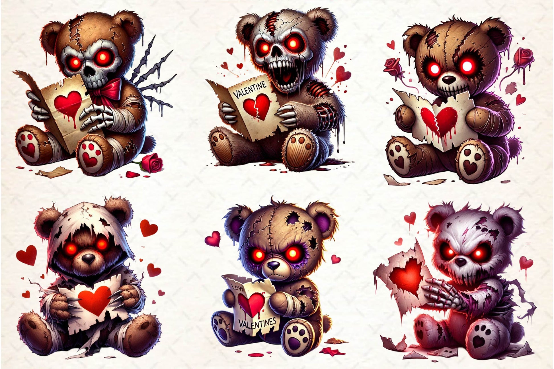 Haunted Teddy Bear Clipart Bundle - CraftNest - Digital Crafting and Art