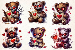 Haunted Teddy Bear Clipart Bundle - CraftNest - Digital Crafting and Art