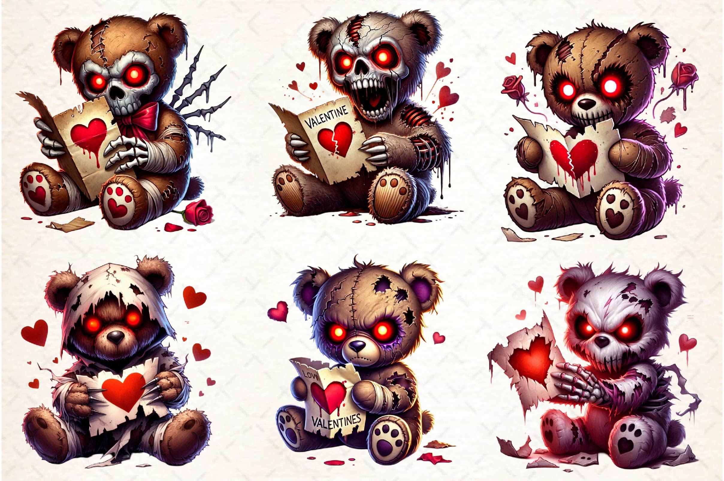 Haunted Teddy Bear Clipart Bundle - CraftNest - Digital Crafting and Art