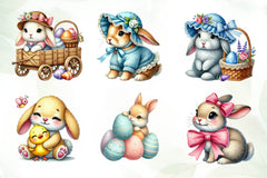 Cute Easter Bunny Clipart Bundle 1 - CraftNest - Digital Crafting and Art