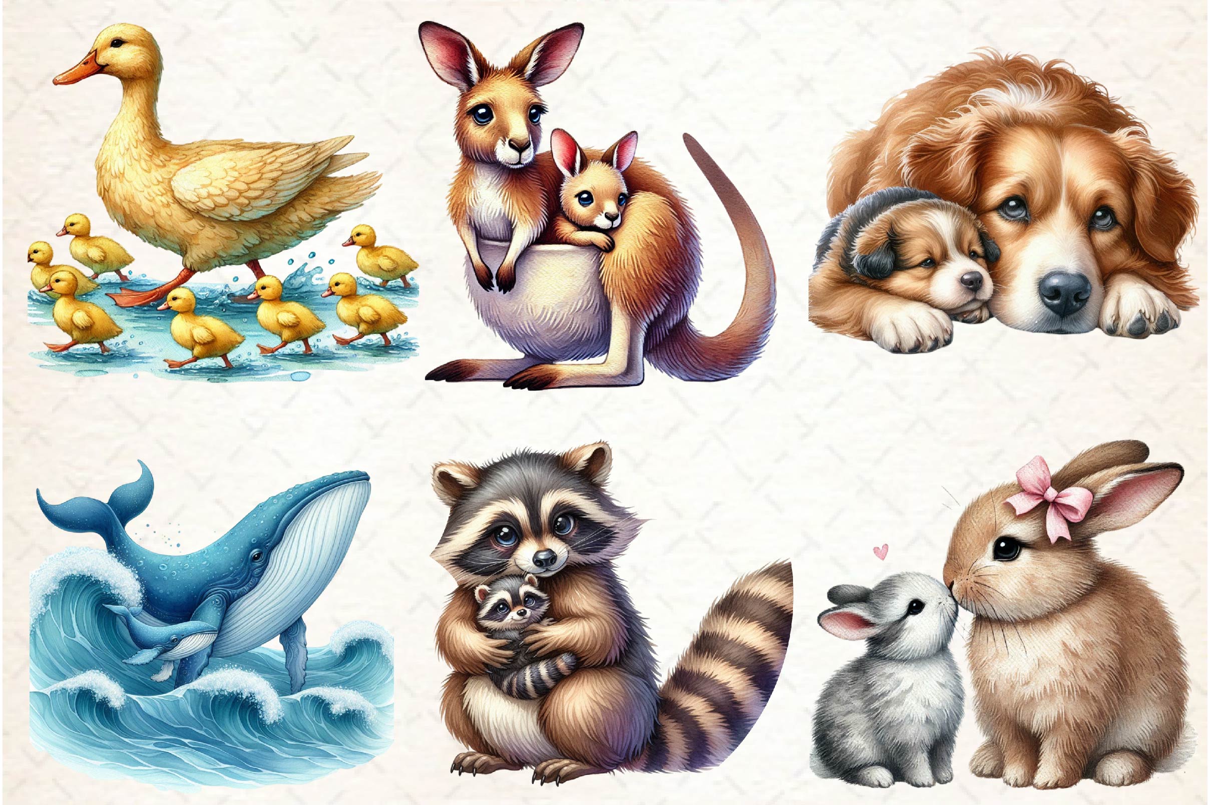 Mothers Day Animals Clipart Bundle - CraftNest - Digital Crafting and Art