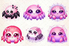 Kawaii Spider Clipart Bundle - CraftNest - Digital Crafting and Art