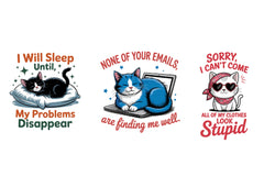 Funny Sarcastic Cat Clipart Bundle - CraftNest - Digital Crafting and Art
