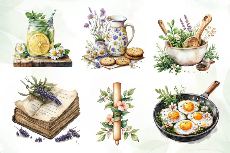 Spring Cooking Clipart Bundle - CraftNest - Digital Crafting and Art