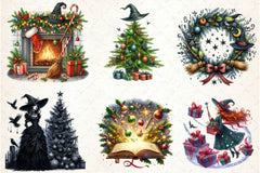 Christmas Witches Clipart Bundle - CraftNest - Digital Crafting and Art