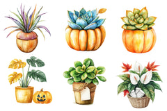 Positive Autumn Houseplant Clipart Bundle - CraftNest - Digital Crafting and Art