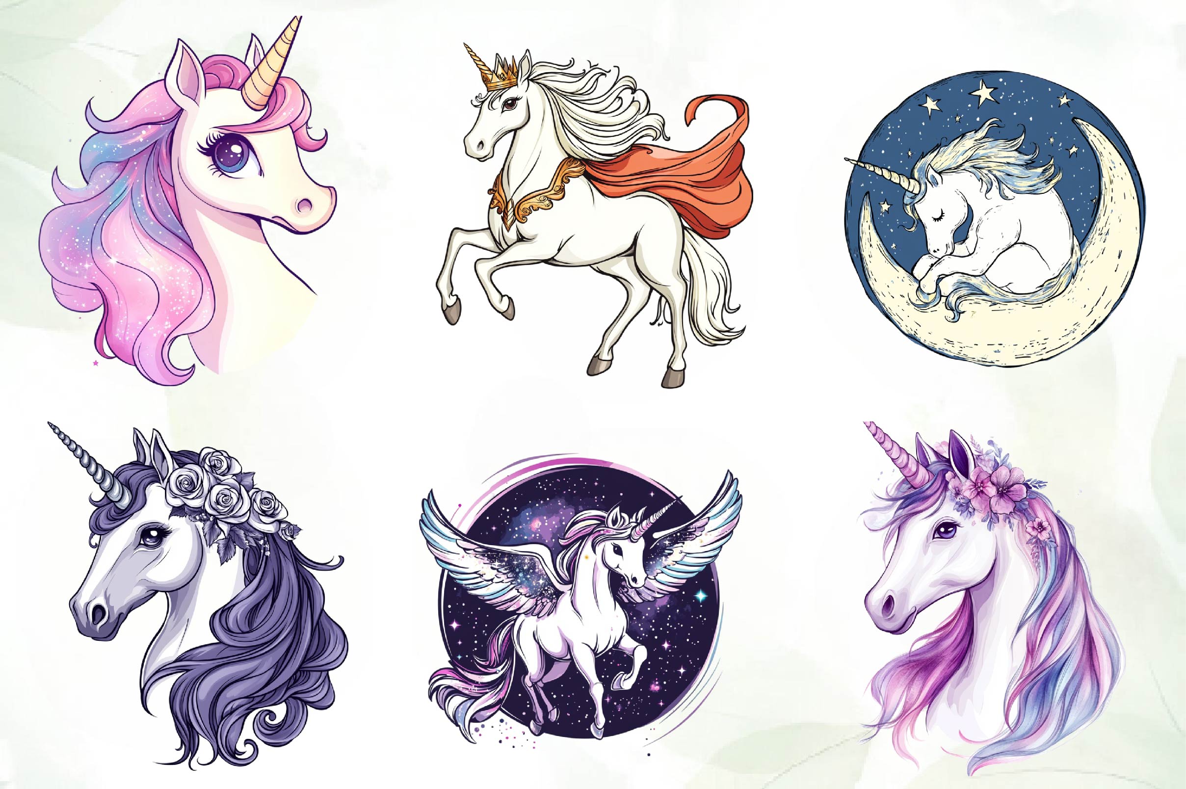 Fantasy Unicorn Clipart Bundle - CraftNest - Digital Crafting and Art