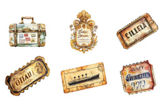 Vintage Old Tickets & Labels Clipart Bundle - CraftNest - Digital Crafting and Art