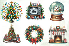 1950s Retro Christmas Clipart Bundle - CraftNest - Digital Crafting and Art
