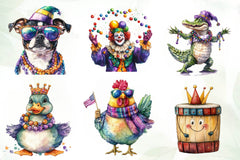 Funny Mardi Gras Clipart Bundle - CraftNest - Digital Crafting and Art