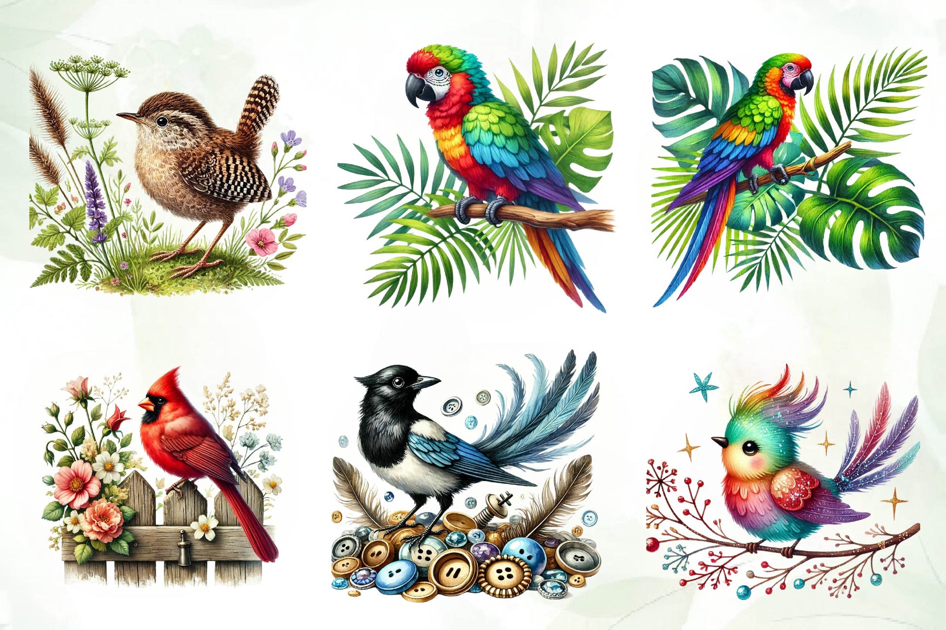 Bird Clipart Bundle - CraftNest - Digital Crafting and Art