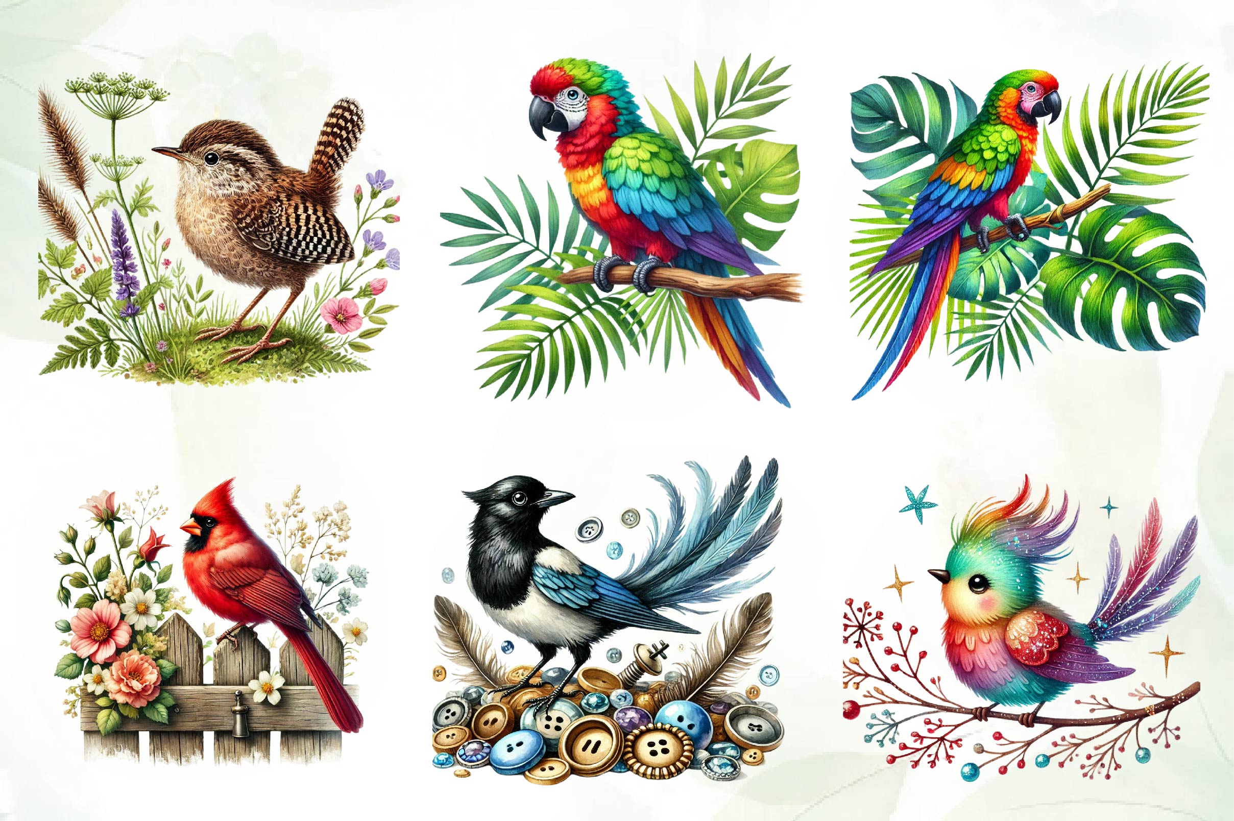 Bird Clipart Bundle - CraftNest - Digital Crafting and Art