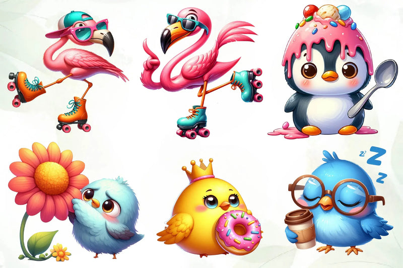 Quirky Funny Bird Clipart Bundle 1 - CraftNest - Digital Crafting and Art