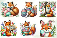 Easter Fox Clipart Bundle - CraftNest - Digital Crafting and Art